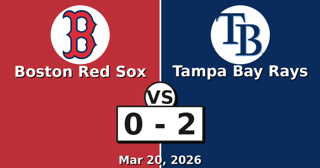 Boston Red Sox vs Tampa Bay Rays Match Player Stats (Mar 20, 2026)