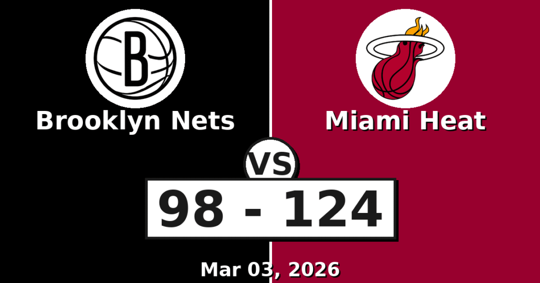 Brooklyn Nets vs Miami Heat Match Player Stats