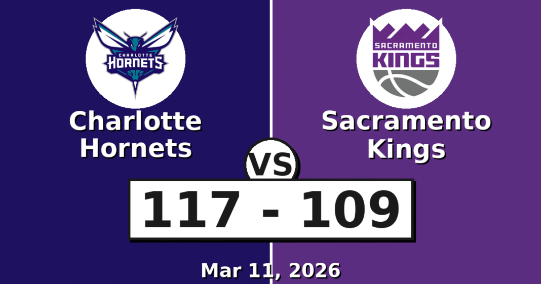 Charlotte Hornets vs Sacramento Kings Match Player Stats