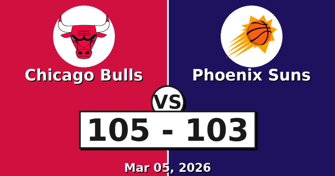 Chicago Bulls vs Phoenix Suns Match Player Stats