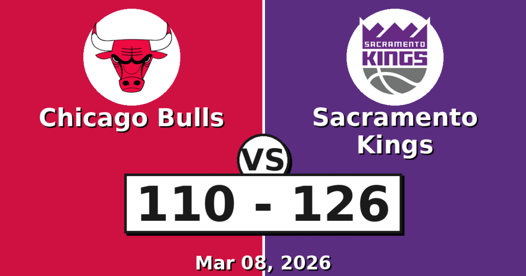 Chicago Bulls vs Sacramento Kings Match Player Stats (Mar 08, 2026)