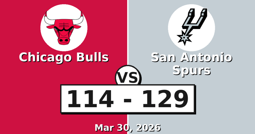 Chicago Bulls vs San Antonio Spurs Match Player Stats