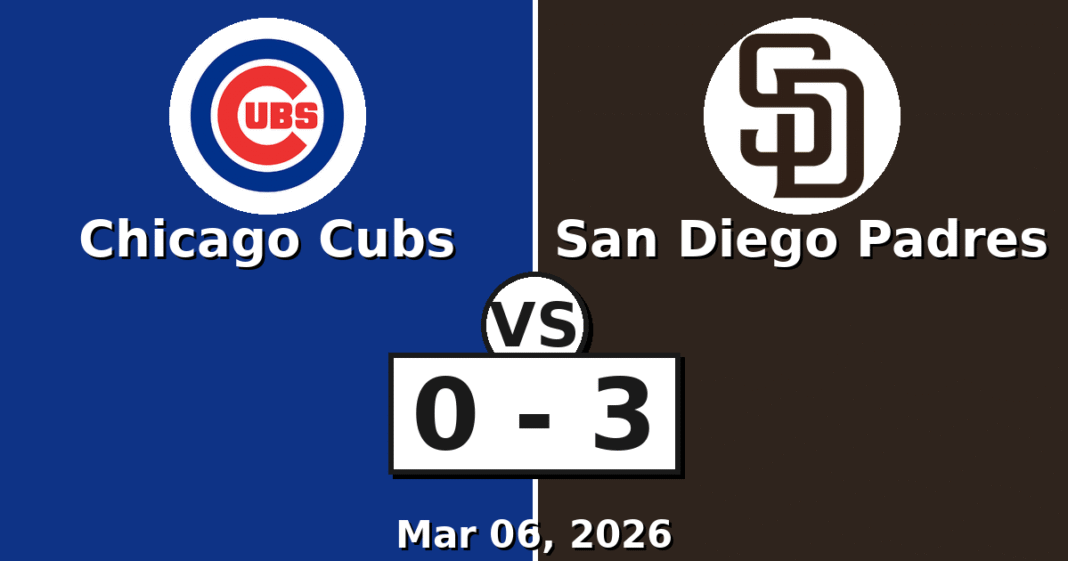 Chicago Cubs vs San Diego Padres Match Player Stats