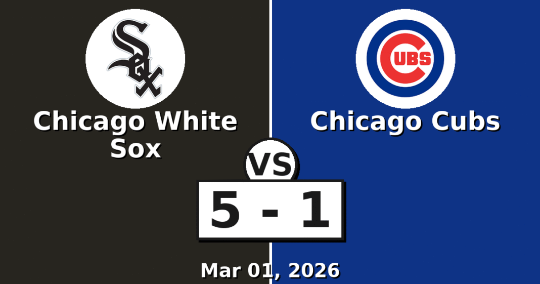 Chicago White Sox vs Chicago Cubs Match Player Stats (Mar 01, 2026)