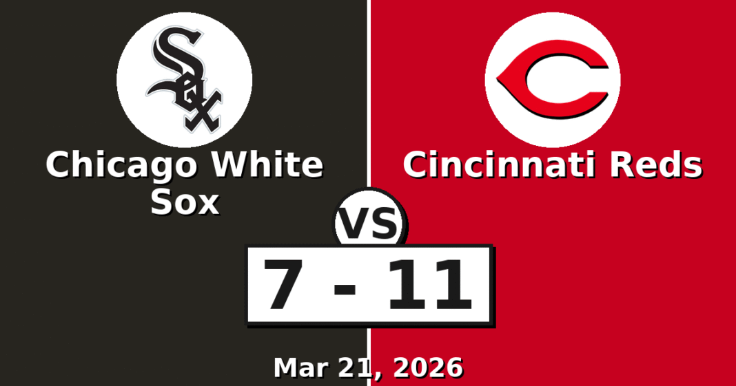 Chicago White Sox vs Cincinnati Reds Match Player Stats (Mar 21, 2026)