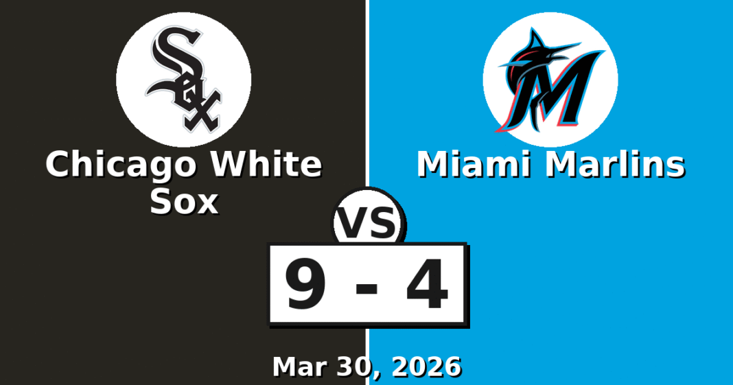 Chicago White Sox vs Miami Marlins Match Player Stats (Mar 30, 2026)