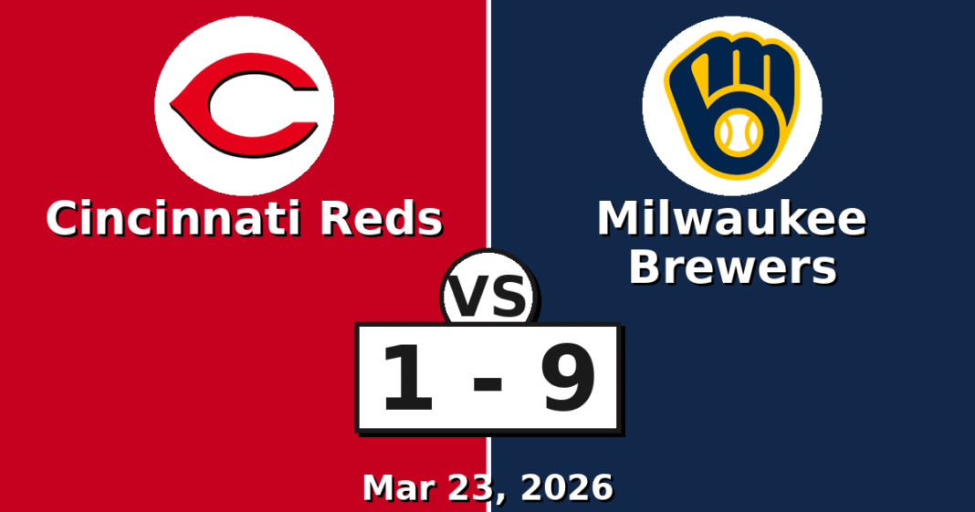 Cincinnati Reds vs Milwaukee Brewers Match Player Stats