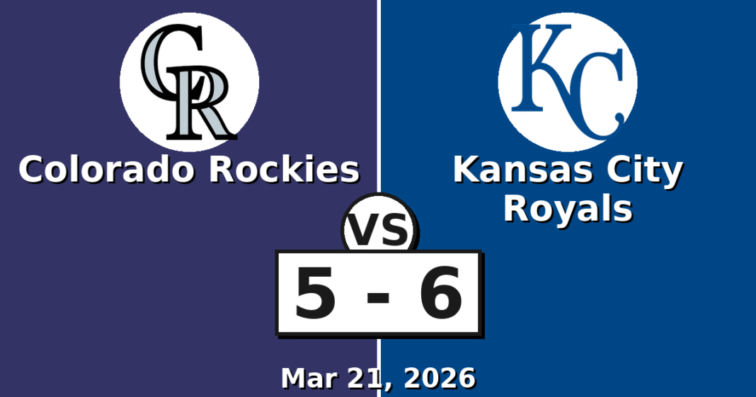 Colorado Rockies vs Kansas City Royals Match Player Stats