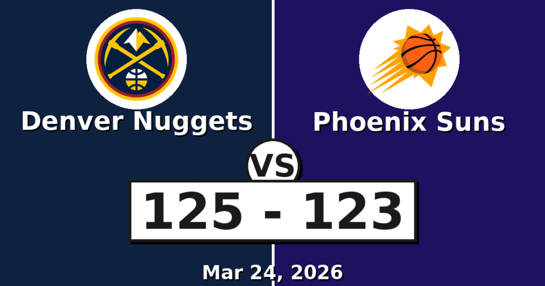 Denver Nuggets vs Phoenix Suns Match Player Stats (Mar 24, 2026)