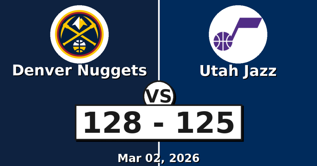 Denver Nuggets vs Utah Jazz Match Player Stats (Mar 02, 2026)