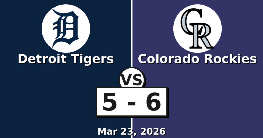 Detroit Tigers vs Colorado Rockies Match Player Stats
