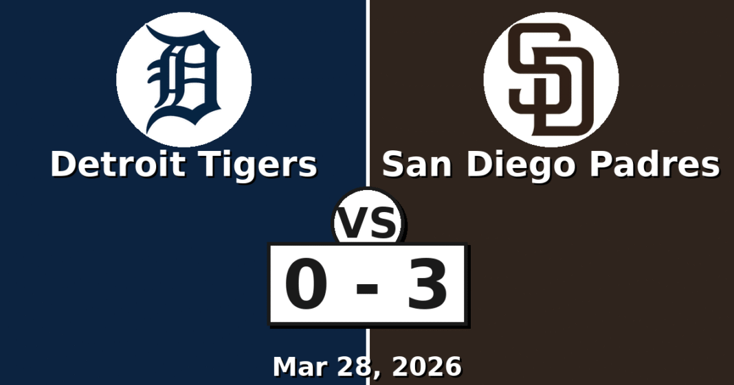 Detroit Tigers vs San Diego Padres Match Player Stats