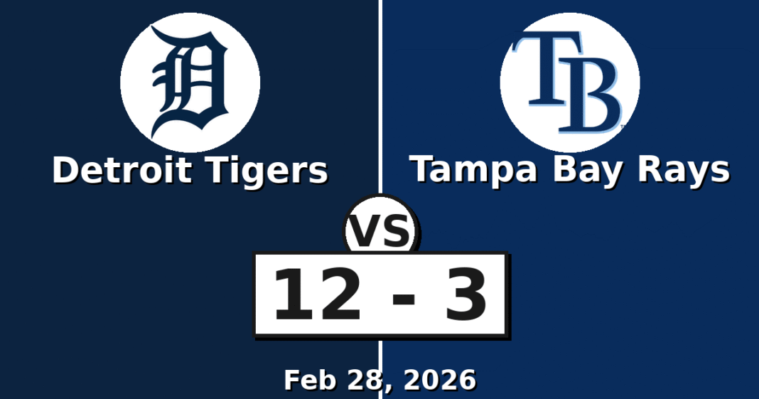 Detroit Tigers vs Tampa Bay Rays Match Player Stats