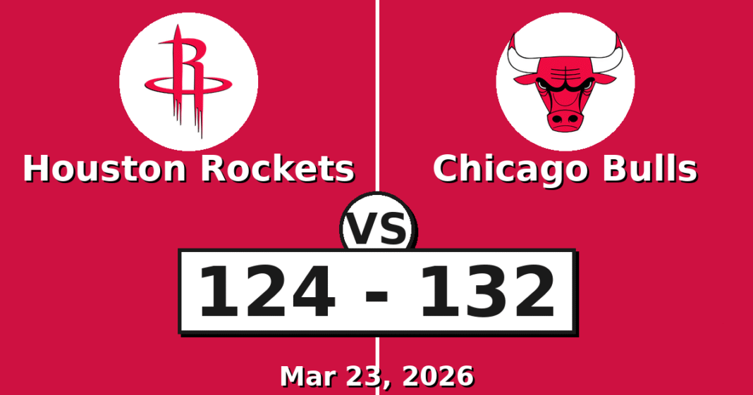 Houston Rockets vs Chicago Bulls Match Player Stats