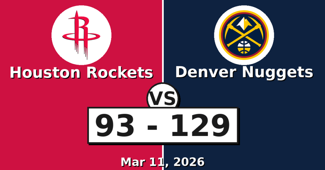 Houston Rockets vs Denver Nuggets Match Player Stats
