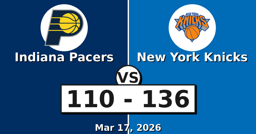 Indiana Pacers vs New York Knicks Match Player Stats (Mar 17, 2026)