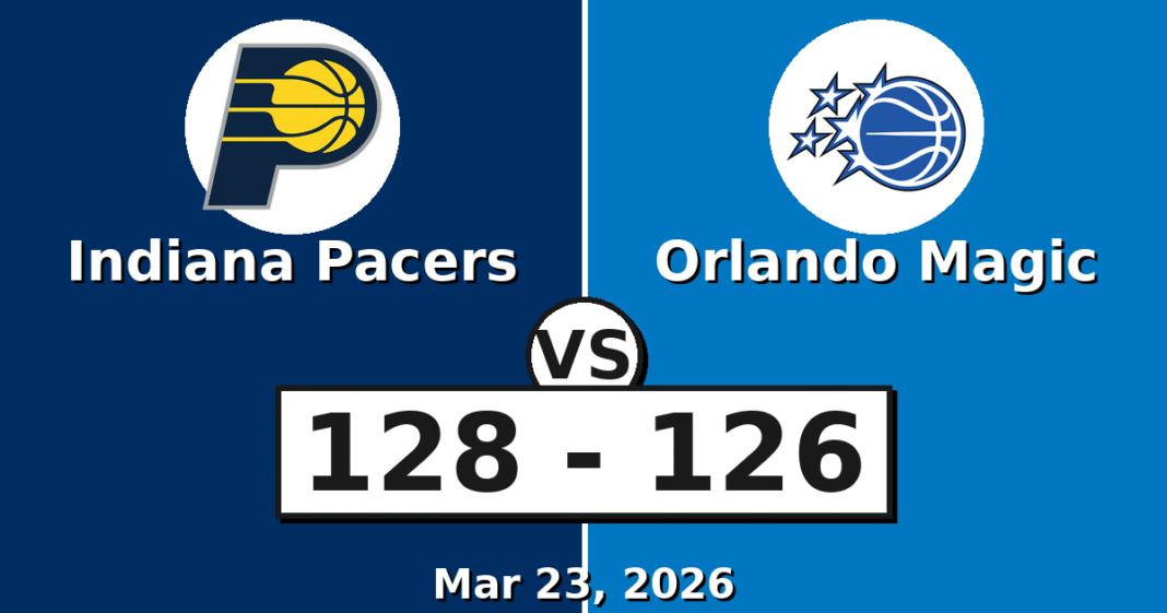 Indiana Pacers vs Orlando Magic Match Player Stats