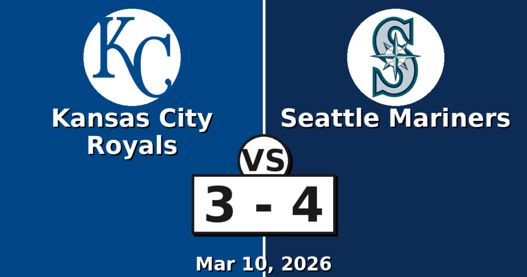 Kansas City Royals vs Seattle Mariners Match Player Stats (Mar 10, 2026)