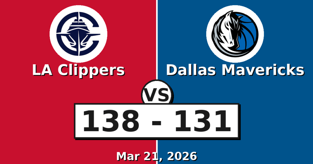 LA Clippers vs Dallas Mavericks Match Player Stats
