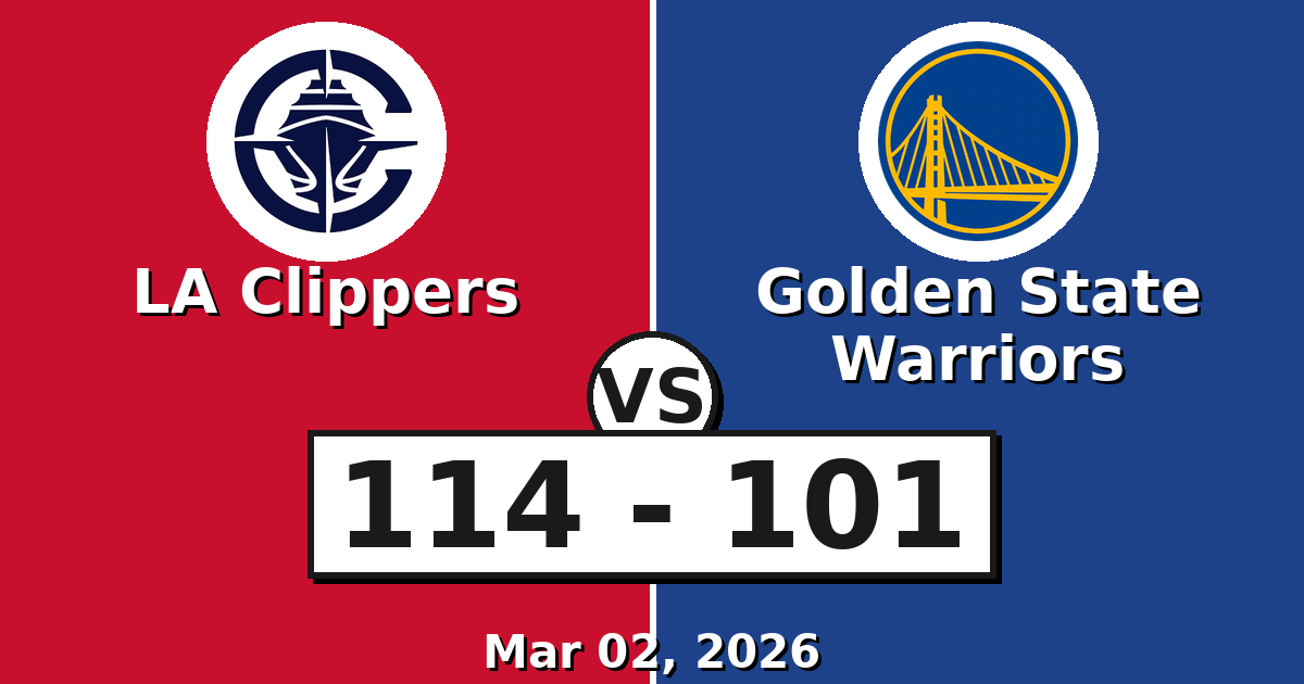 LA Clippers vs Golden State Warriors Match Player Stats