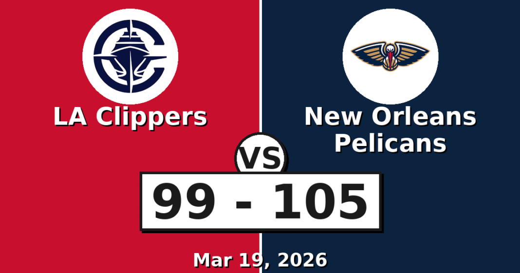 LA Clippers vs New Orleans Pelicans Match Player Stats
