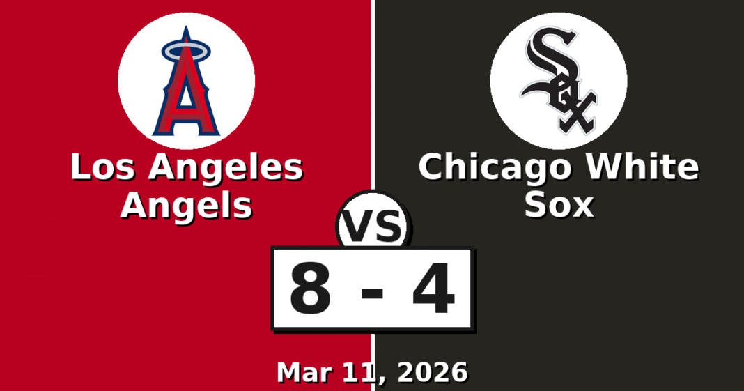 Los Angeles Angels vs Chicago White Sox Match Player Stats