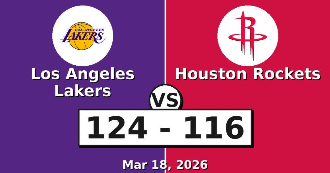 Los Angeles Lakers vs Houston Rockets Match Player Stats
