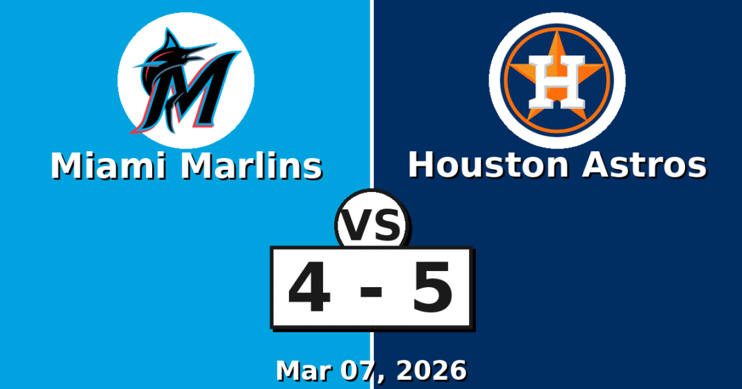 Miami Marlins vs Houston Astros Match Player Stats