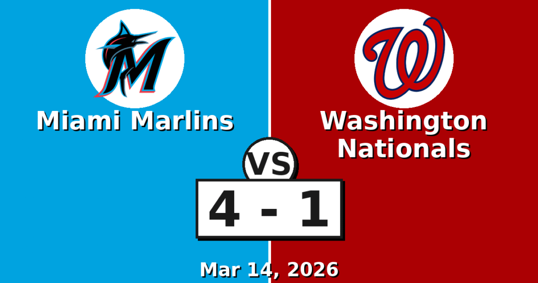 Miami Marlins vs Washington Nationals Match Player Stats