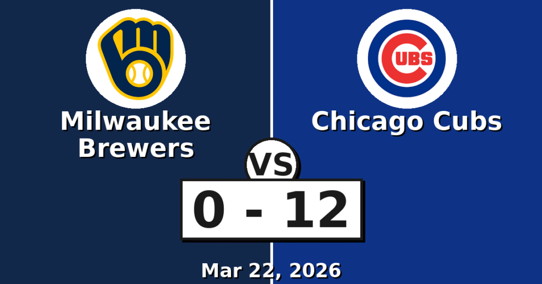 Milwaukee Brewers vs Chicago Cubs Match Player Stats