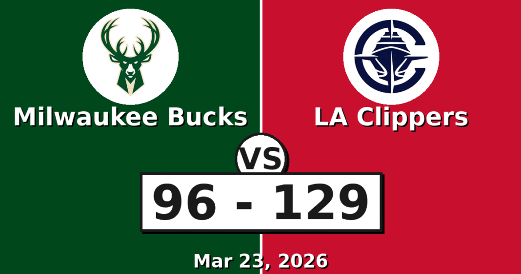Milwaukee Bucks vs LA Clippers Match Player Stats