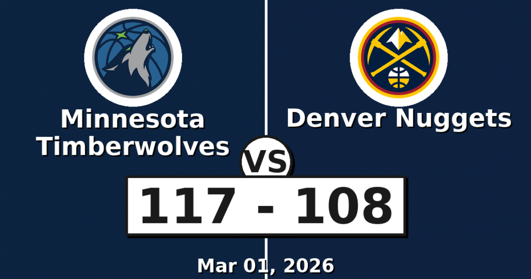 Minnesota Timberwolves vs Denver Nuggets Match Player Stats (Mar 01, 2026)