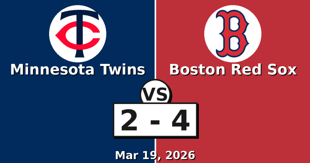 Minnesota Twins vs Boston Red Sox Match Player Stats