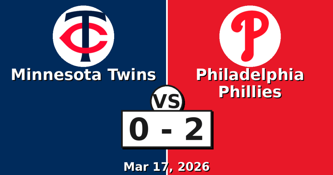 Minnesota Twins vs Philadelphia Phillies Match Player Stats