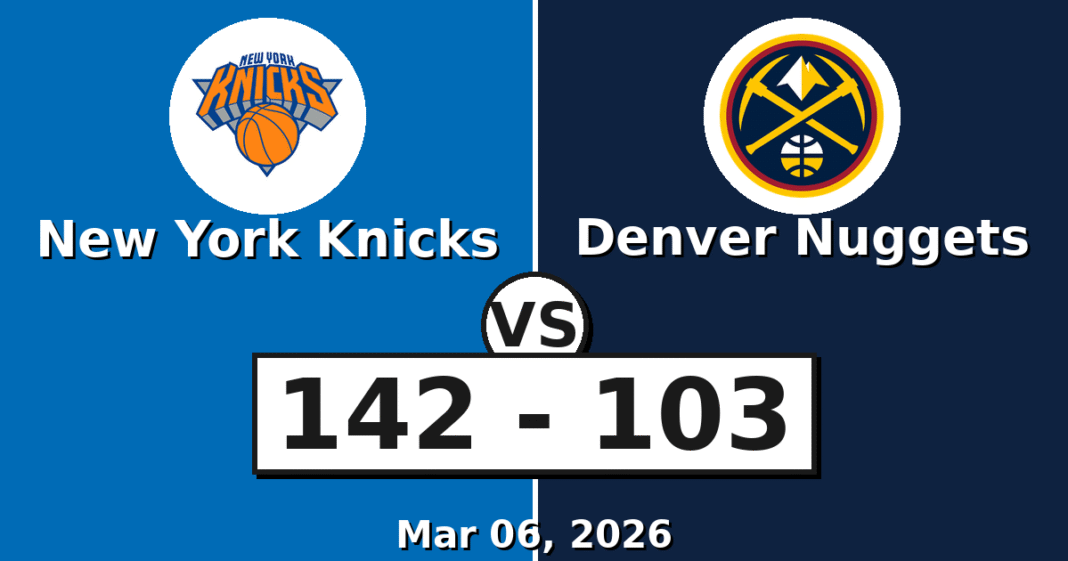 New York Knicks vs Denver Nuggets Match Player Stats