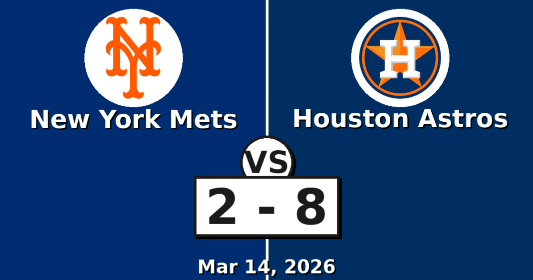 New York Mets vs Houston Astros Match Player Stats