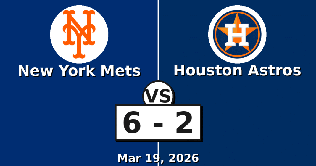 New York Mets vs Houston Astros Match Player Stats