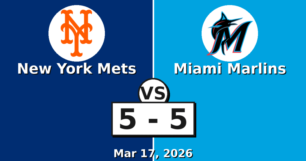New York Mets vs Miami Marlins Match Player Stats