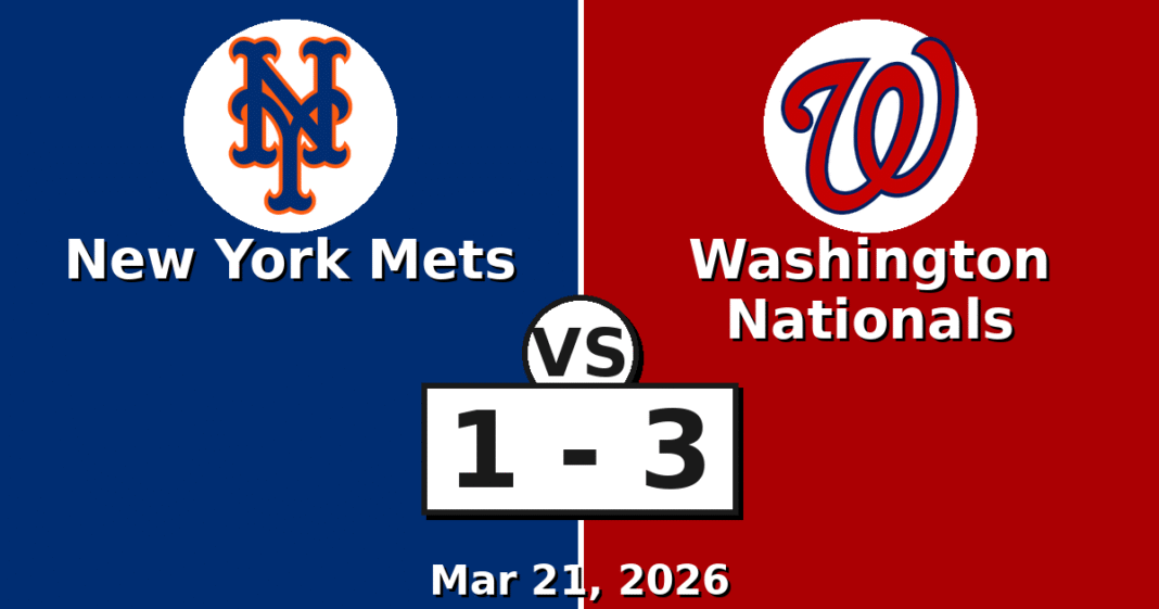 New York Mets vs Washington Nationals Match Player Stats