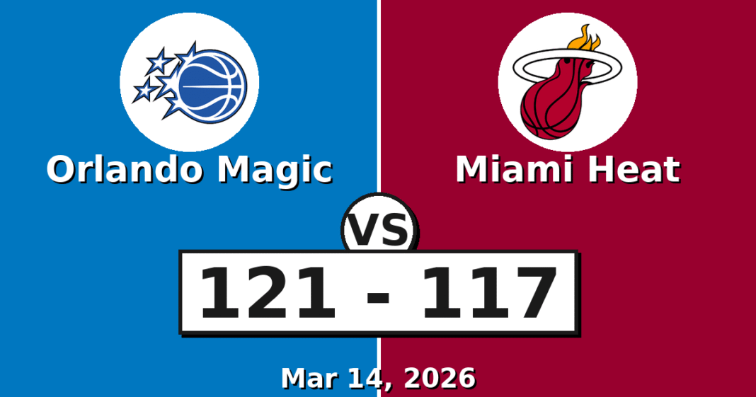 Orlando Magic vs Miami Heat Match Player Stats (Mar 14, 2026)