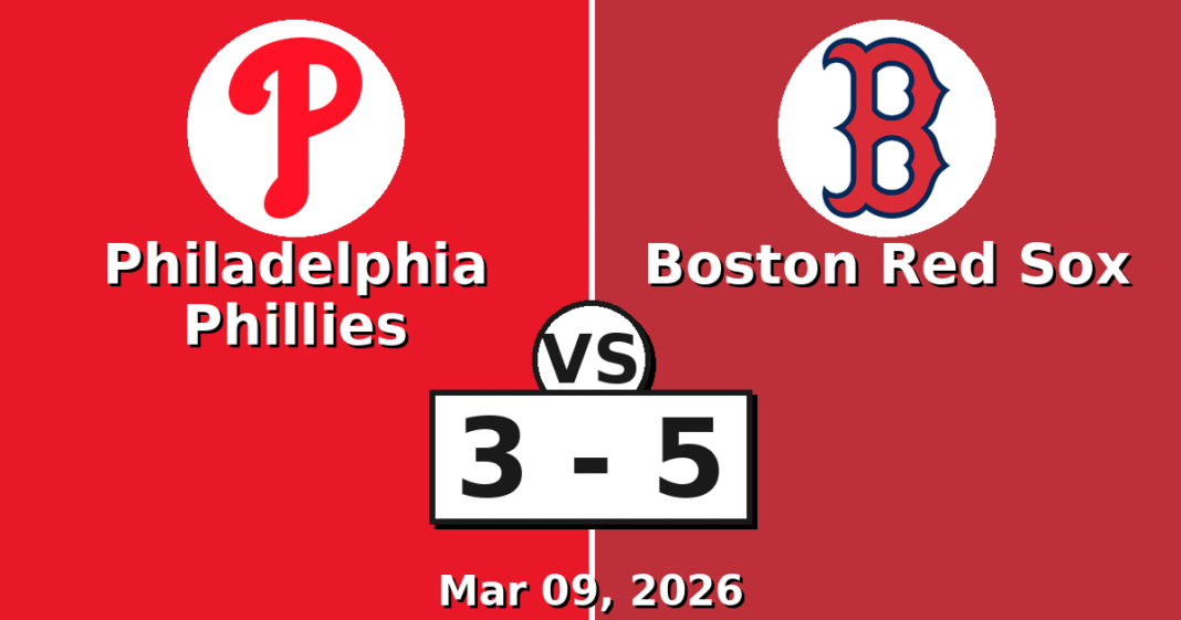 Philadelphia Phillies vs Boston Red Sox Match Player Stats