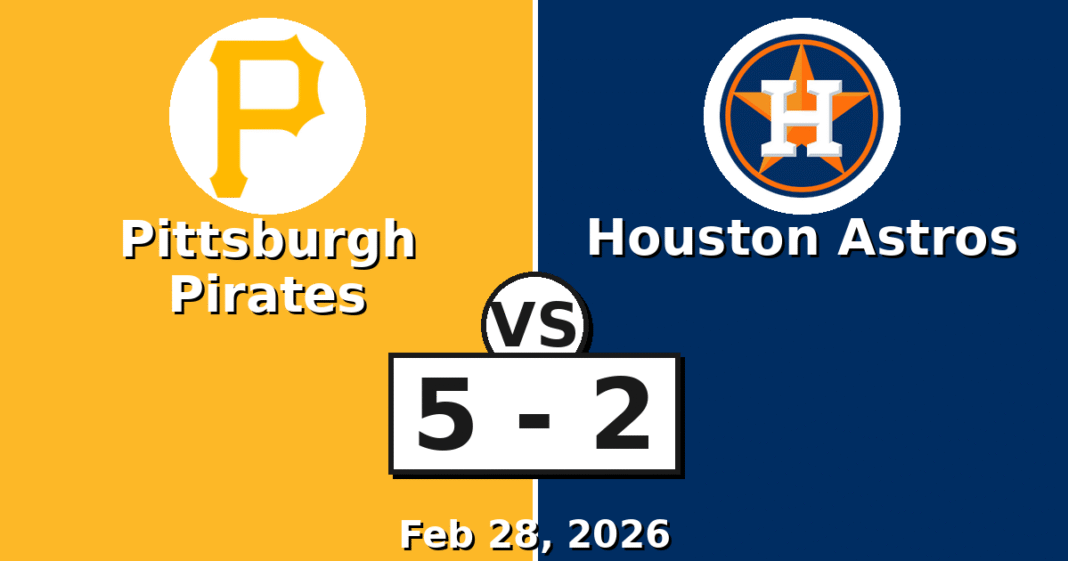 Pittsburgh Pirates vs Houston Astros Match Player Stats (Feb 28, 2026)