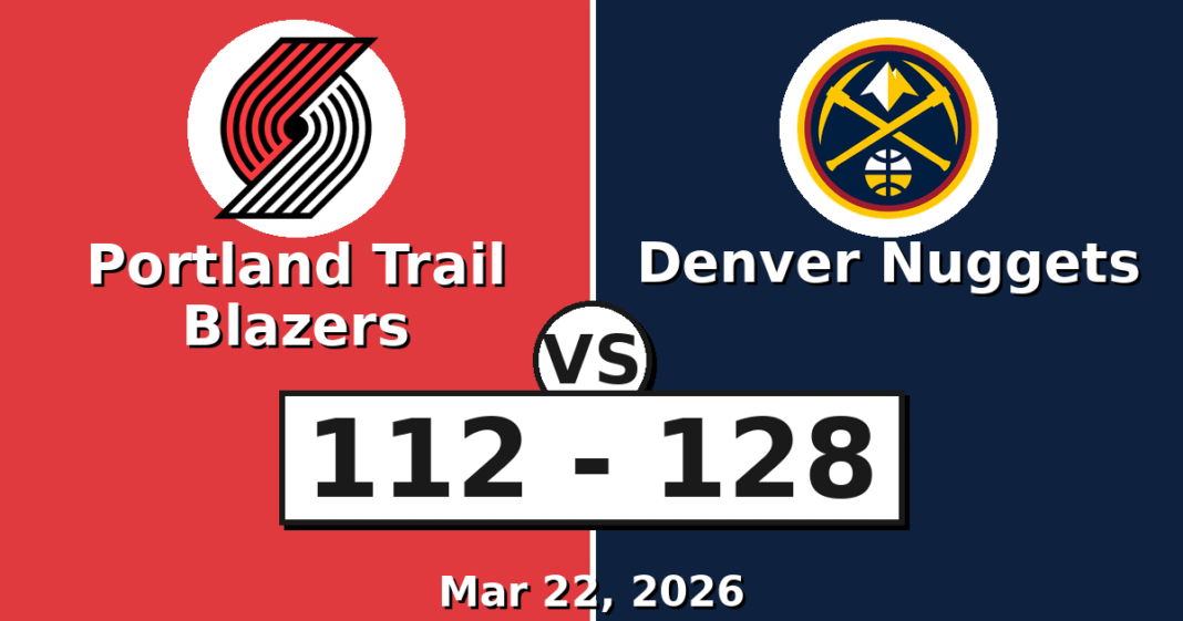 Portland Trail Blazers vs Denver Nuggets Match Player Stats