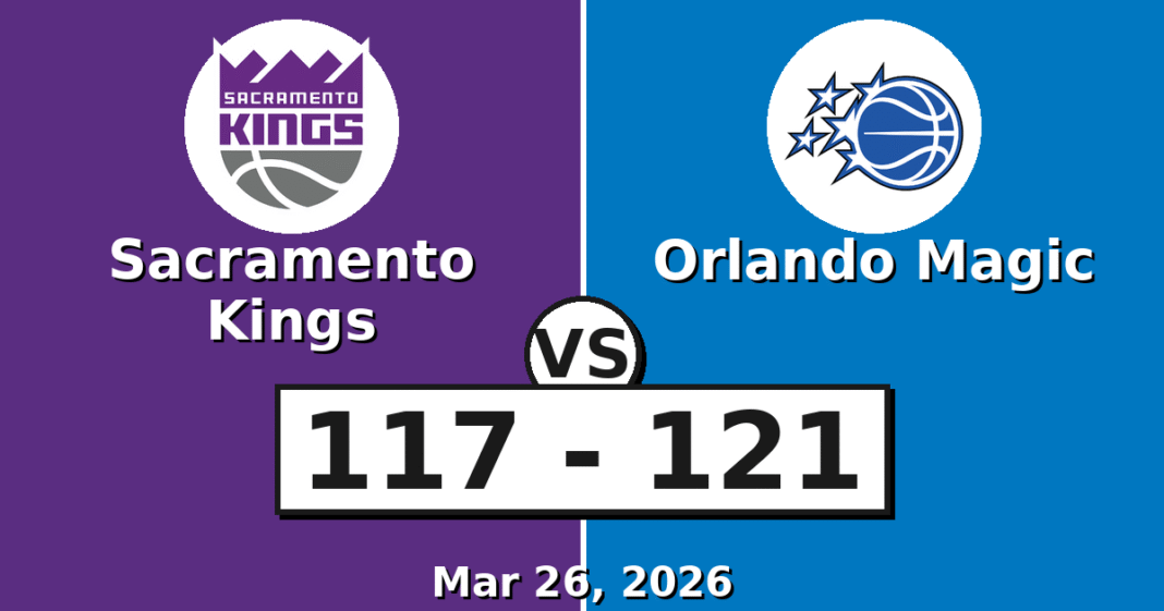 Sacramento Kings vs Orlando Magic Match Player Stats