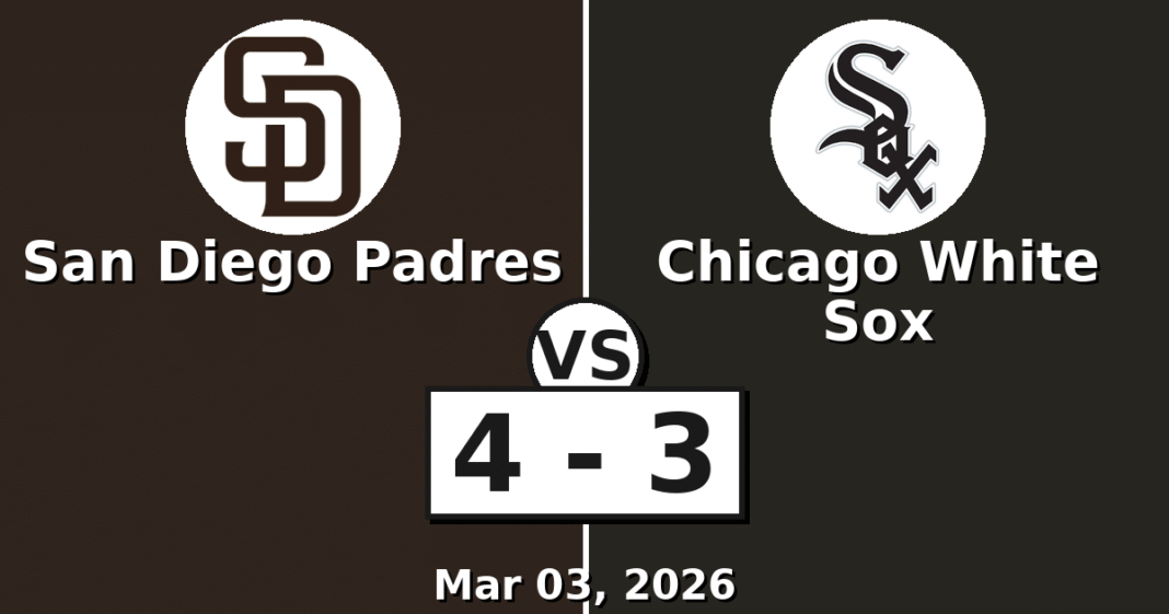 San Diego Padres vs Chicago White Sox Match Player Stats