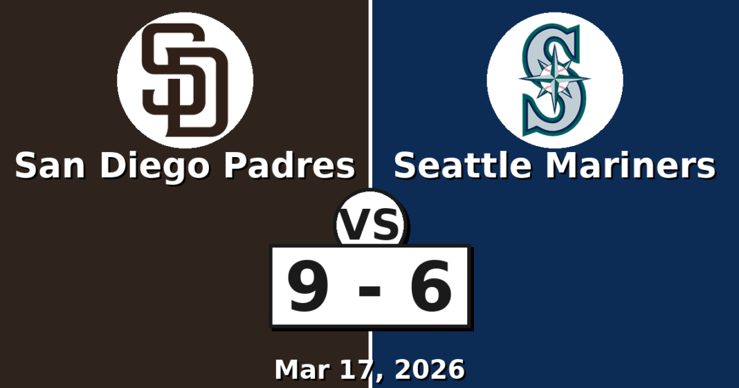 San Diego Padres vs Seattle Mariners Match Player Stats