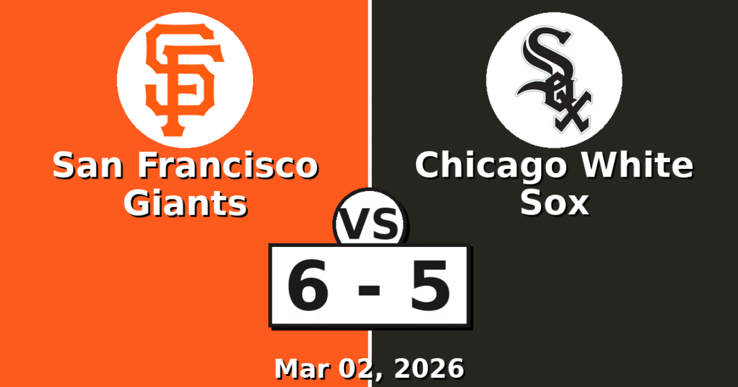 San Francisco Giants vs Chicago White Sox Match Player Stats
