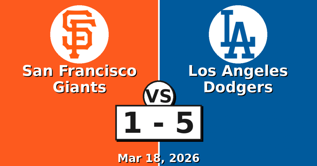 San Francisco Giants vs Los Angeles Dodgers Match Player Stats