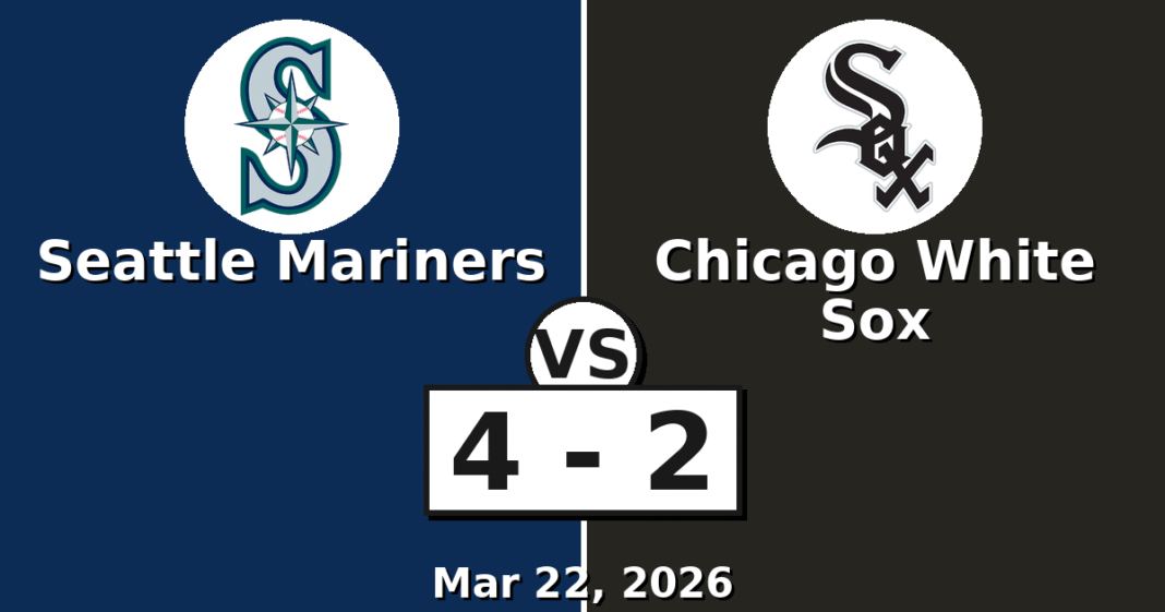 Seattle Mariners vs Chicago White Sox Match Player Stats (Mar 22, 2026)