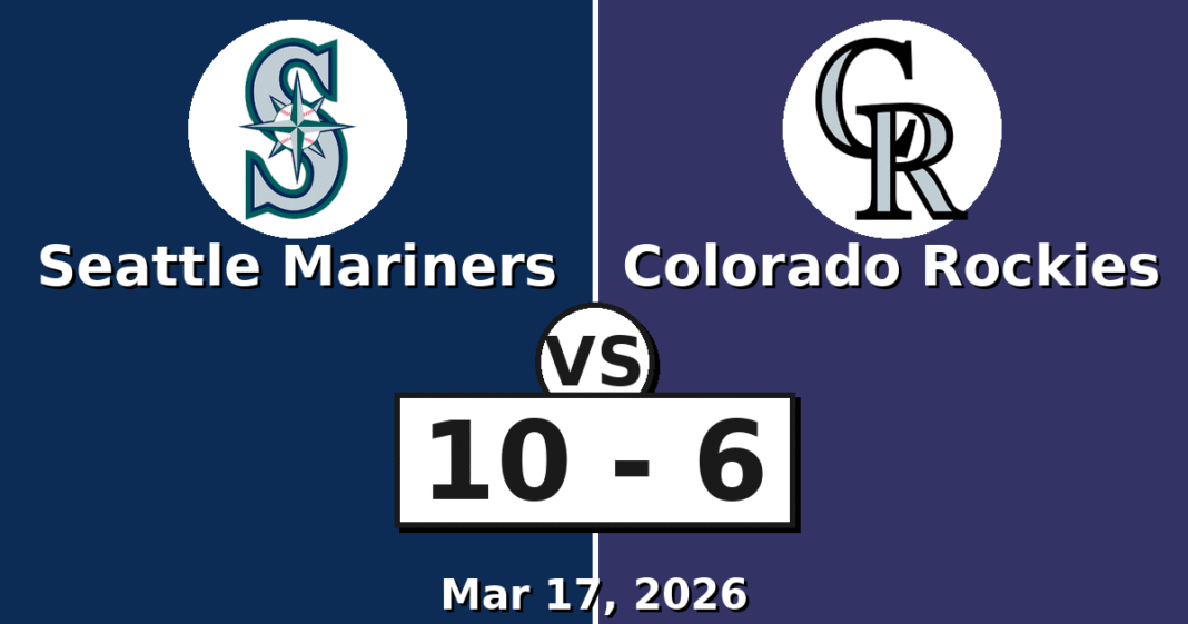 Seattle Mariners vs Colorado Rockies Match Player Stats